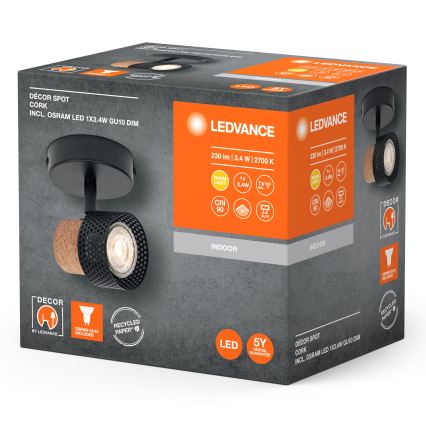 Ledvance - LED Σποτ DECOR CORK 1xGU10/3,4W/230V