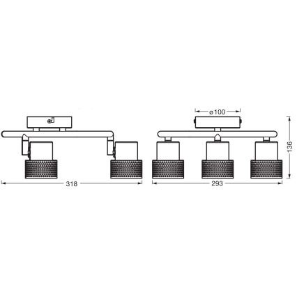 Ledvance - LED Σποτ DECOR CORK 3xGU10/3,4W/230V