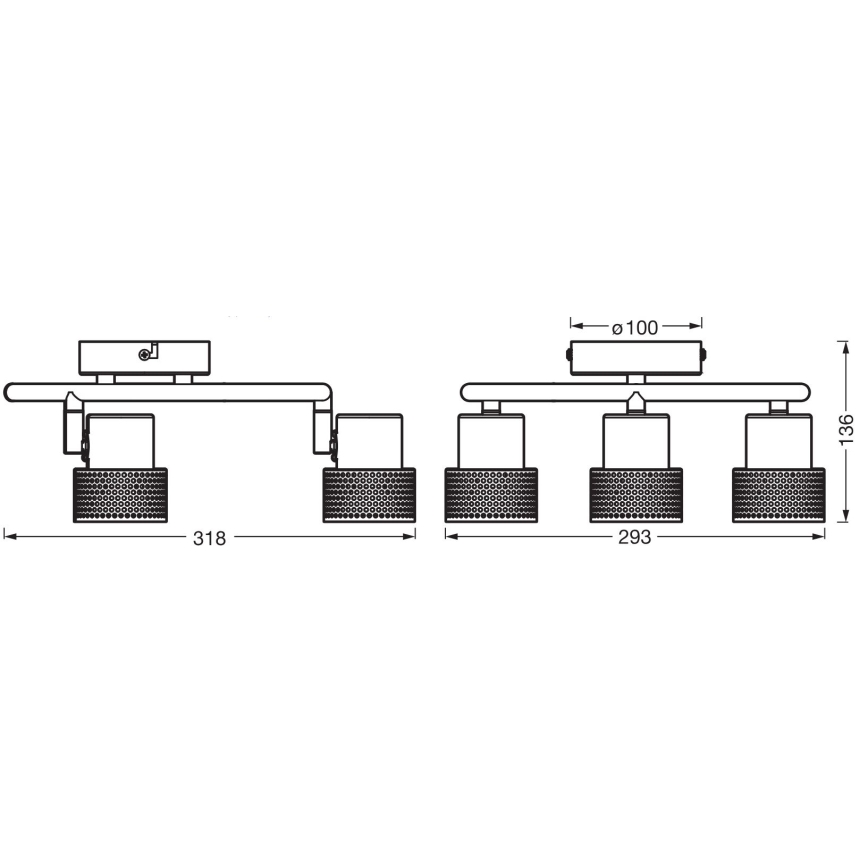 Ledvance - LED Σποτ DECOR CORK 3xGU10/3,4W/230V