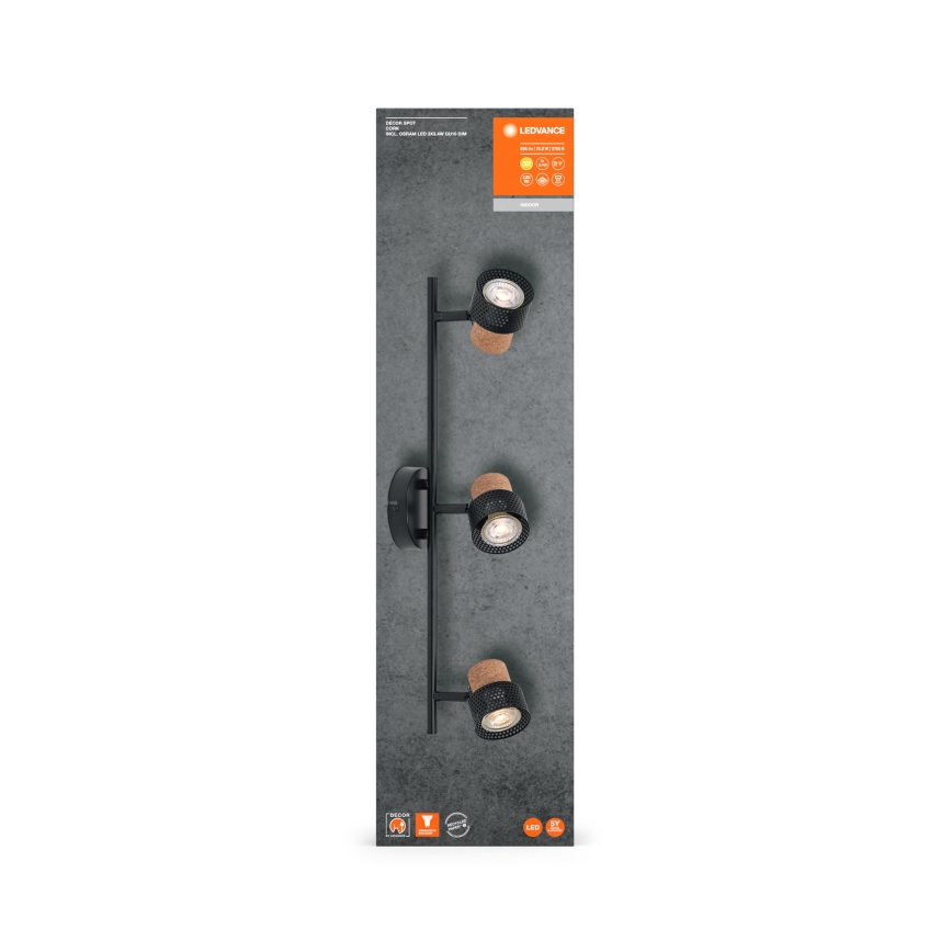Ledvance - LED Σποτ DECOR CORK 3xGU10/3,4W/230V