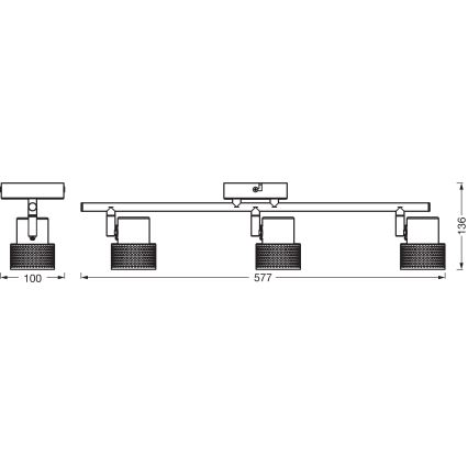 Ledvance - LED Σποτ DECOR CORK 3xGU10/3,4W/230V