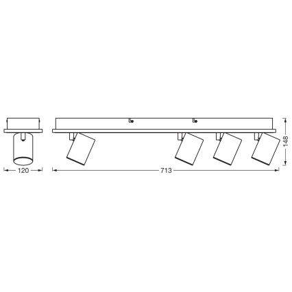 Ledvance - LED Σποτ DECOR MARS LED/58,5W/230V