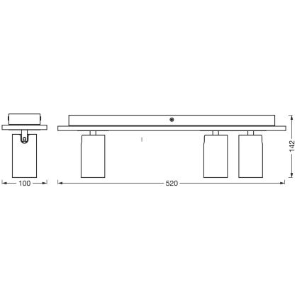 Ledvance - LED Σποτ DECOR MERCURY 3xGU10/3,4W/230V