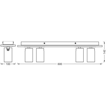 Ledvance - LED Σποτ DECOR MERCURY 4xGU10/3,4W/230V