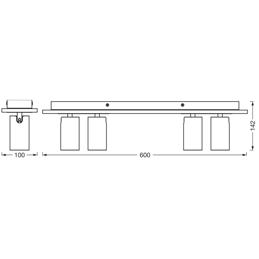 Ledvance - LED Σποτ DECOR MERCURY 4xGU10/3,4W/230V