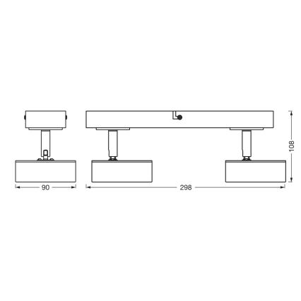 Ledvance - LED Σποτ DECOR PLUTO 2xLED/4,8W/230V