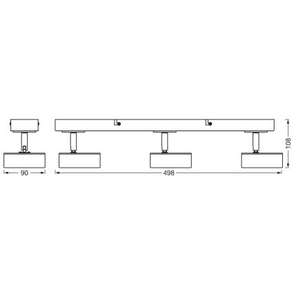 Ledvance - LED Σποτ DECOR PLUTO 3xLED/4,8W/230V