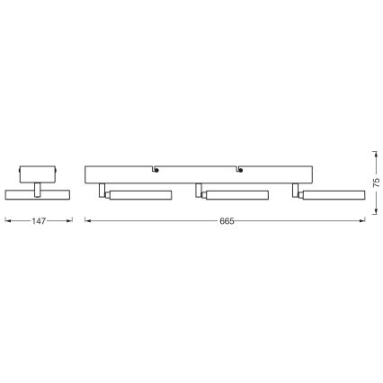 Ledvance - LED Σποτ DECOR SATURN 3xLED/11W/230V 3000/4200/6500K