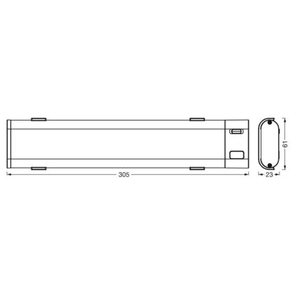 Ledvance - LED Dimmable φωτιστικό πάγκου κουζίνας με αισθητήρα SMART+ UNDERCABINET LED/9W/230V 3000-6500K Wi-Fi