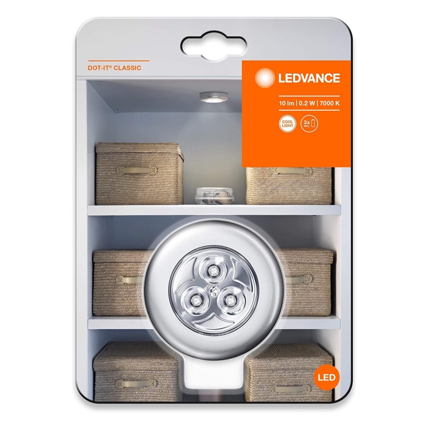 Ledvance - LED Φωτιστικό νυκτός αφής DOT-IT LED/0,2W/3xAAA