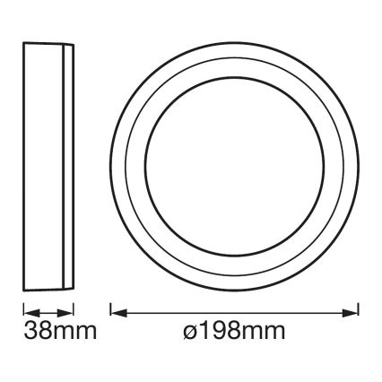 Ledvance - LED  Φωτιστικό οροφής ROUND LED/15W/230V d. 20 cm