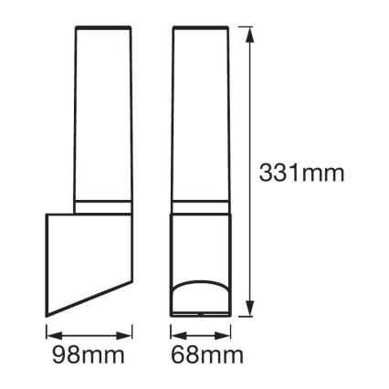 Ledvance - LED Φωτιστικό τοίχου εξωτερικού χώρου FLARE 1xLED/7W/230V IP44