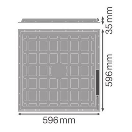 Ledvance - LED Χωνευτό πάνελ ESSENTIAL LED/36W/230V 6500K