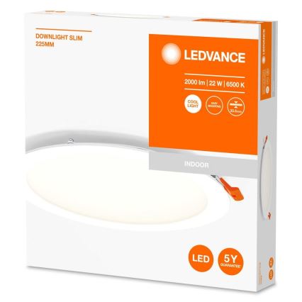 Ledvance - LED Χωνευτό φωτιστικό SLIM LED/22W/230V 6500K