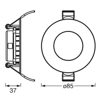 Ledvance - LED Χωνευτό φωτιστικό SLIM LED/4,5W/230V 6500K