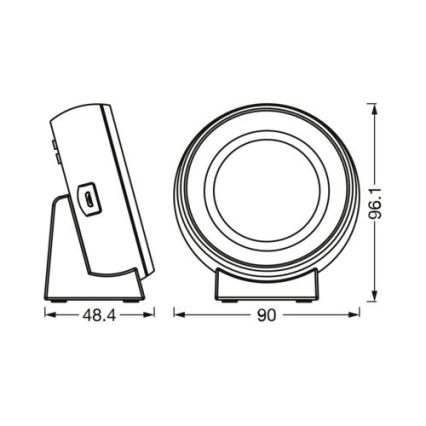 Ledvance-LED Ψηφιακό ρολόι με οπίσθιο φωτισμό NIGHTLUX LED/0,3W/5V 3000/4000/6500K