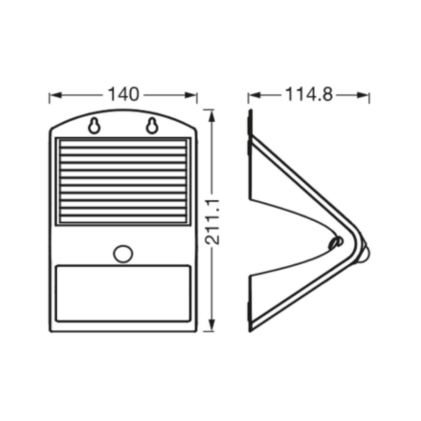 Ledvance - LED Ηλιακό φωτιστικό τοίχου με αισθητήρα κίνησης και λυκόφωτος ΠΕΤΑΛΟΥΔΑ LED/4W/3,7V 2000 mAh IP65