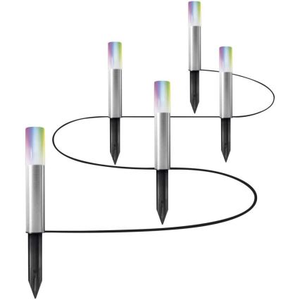 Ledvance - ΣΕΤ 5x LED RGBW Λάμπες εξωτερικού χώρου SMART+ GARDEN POLE 5xLED/5,7W/230V IP65 Wi-Fi