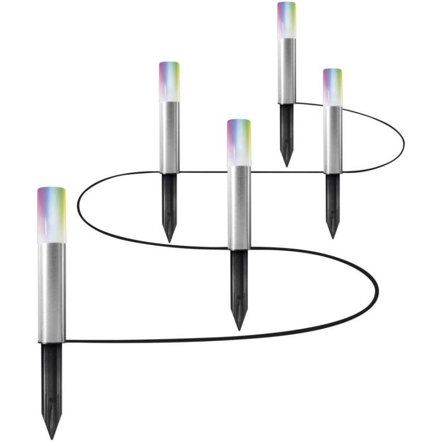 Ledvance - ΣΕΤ 5x LED RGBW Λάμπες εξωτερικού χώρου SMART+ GARDEN POLE 5xLED/5,7W/230V IP65 Wi-Fi