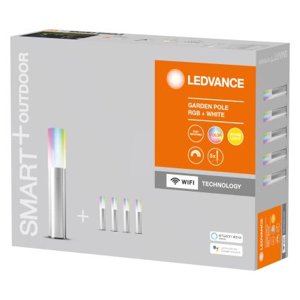 Ledvance - ΣΕΤ 5x LED RGBW Λάμπες εξωτερικού χώρου SMART+ GARDEN POLE 5xLED/5,7W/230V IP65 Wi-Fi