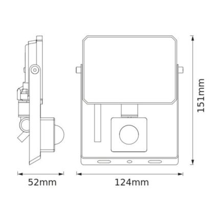 Ledvance - Προβολέας LED με αισθητήρα κίνησης και σούρουπου FLOODLIGHT LED/20W/230V 3000K IP65