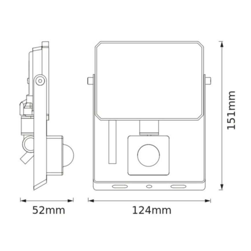 Ledvance - Προβολέας LED με αισθητήρα κίνησης και σούρουπου FLOODLIGHT LED/20W/230V 3000K IP65