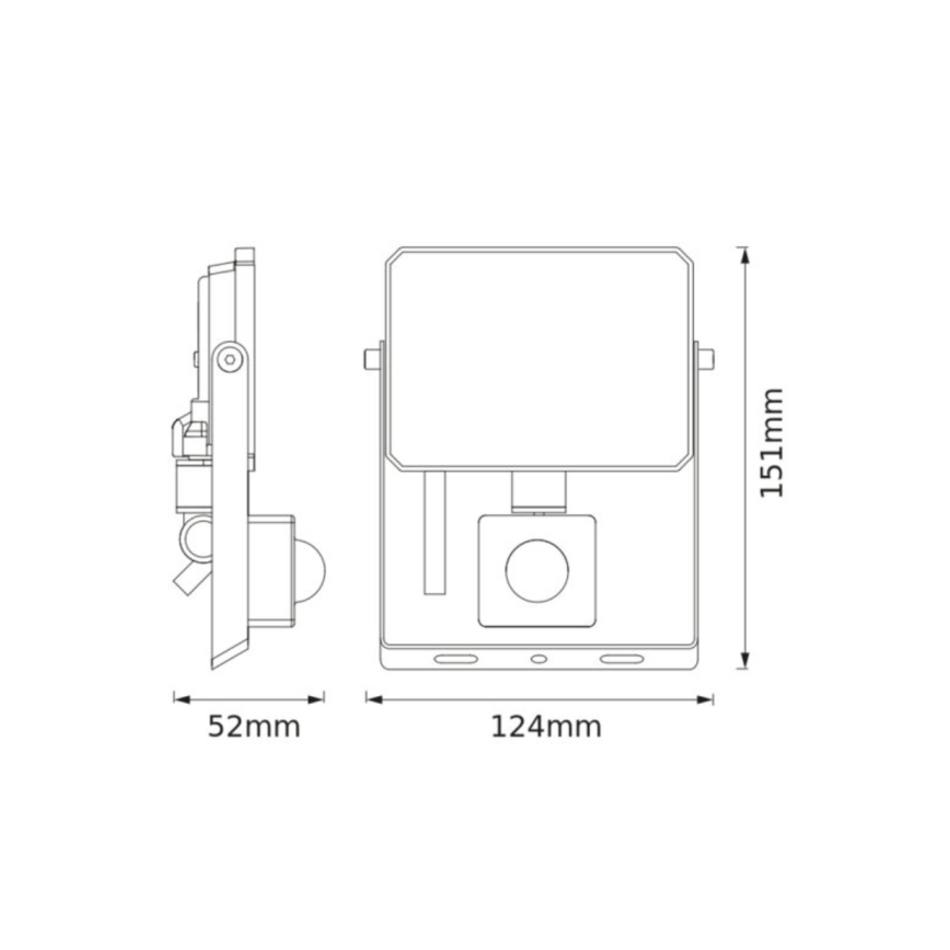 Ledvance - LED προβολέας με αισθητήρα κίνησης και λυκόφωτος FLOODLIGHT LED/20W/230V 4000K IP65
