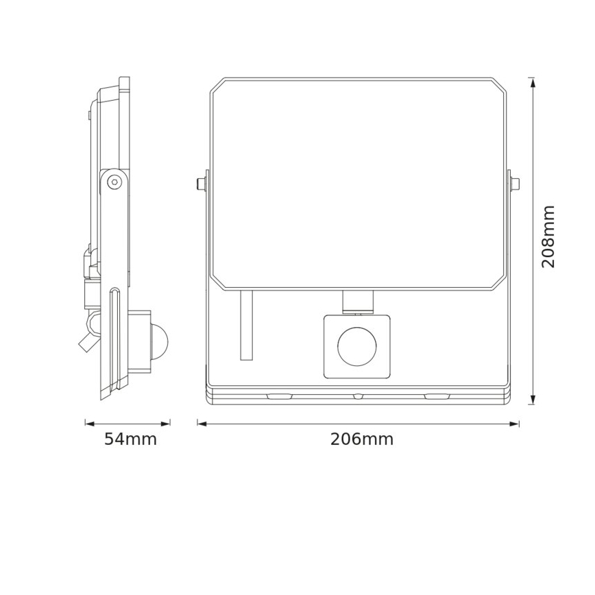 Ledvance - Προβολέας LED με αισθητήρα FLOODLIGHT LED/50W/230V 4000K IP65