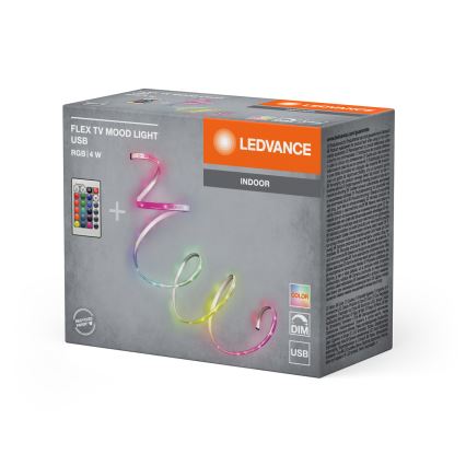 Ledvance - Ρυθμιζόμενη ταινία LED RGB FLEX TV MOOD 1m LED/4W/5V + τηλεχειριστήριο