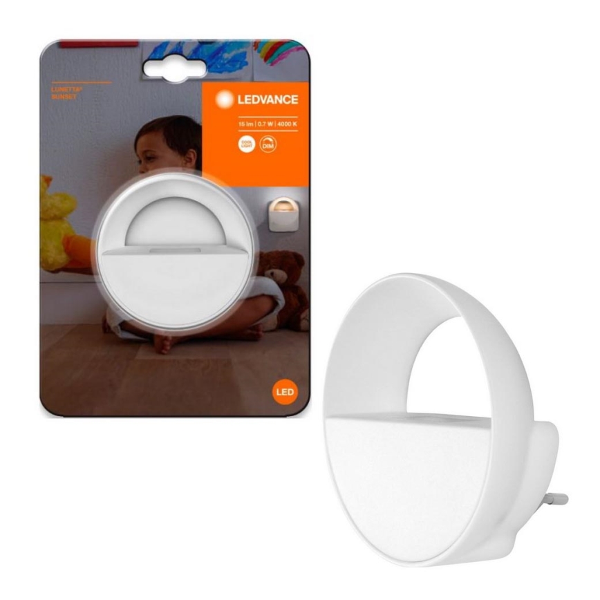 Ledvance - Ρυθμιζόμενο LED νυχτερινό φως LUNETTA LED/0,7W/230V