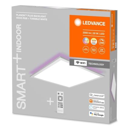 Ledvance - LED RGBW ρυθμιζόμενο πάνελ SMART+ PLANON LED/28W/230V 45x45 cm Wi-Fi + τηλεχειριστήριο