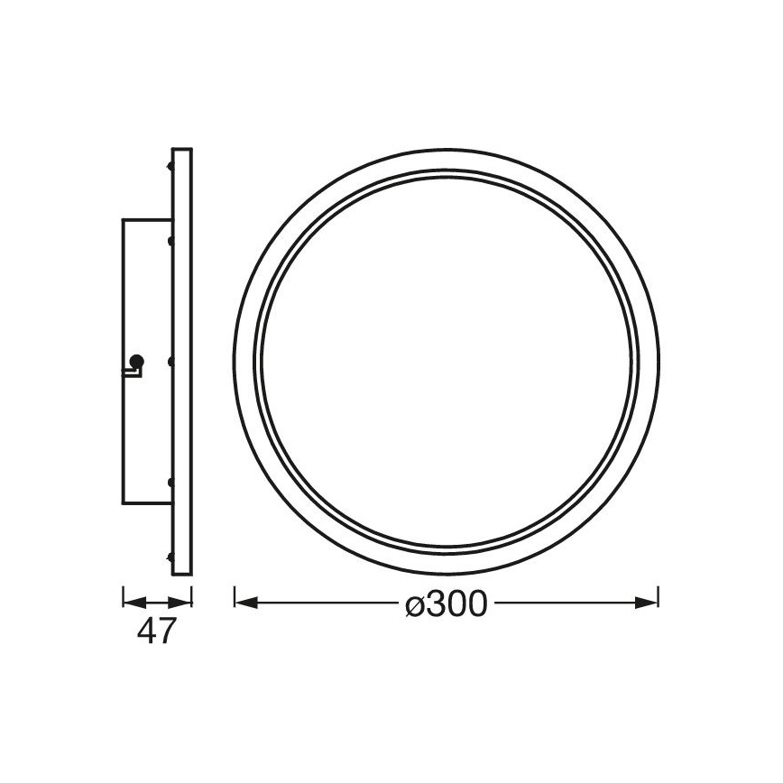 Ledvance - LED Ρυθμιζόμενο φωτιστικό μπάνιου SMART+ DISC LED/18W/230V 3000-6500K Wi-Fi IP44