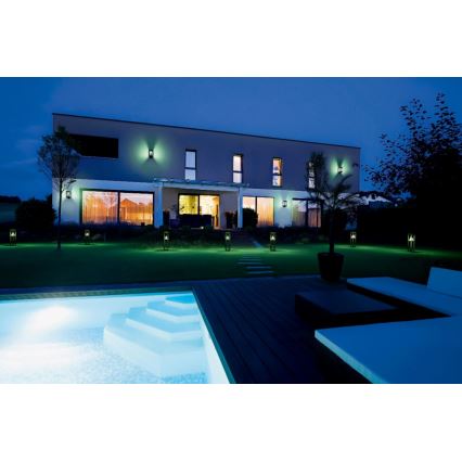 Ledvance - LED RGBW Ρυθμιζόμενο ηλιακό φωτιστικό τοίχου με αισθητήρα κίνησης και λυκόφωτος SMART+ ALPS LED/6W/3,7V 2200 mAh 3000K IP44