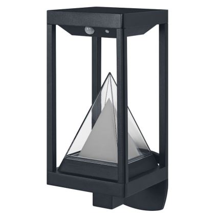 Ledvance - LED RGBW Ρυθμιζόμενο ηλιακό φωτιστικό τοίχου με αισθητήρα κίνησης και λυκόφωτος SMART+ ALPS LED/6W/3,7V 2200 mAh 3000K IP44