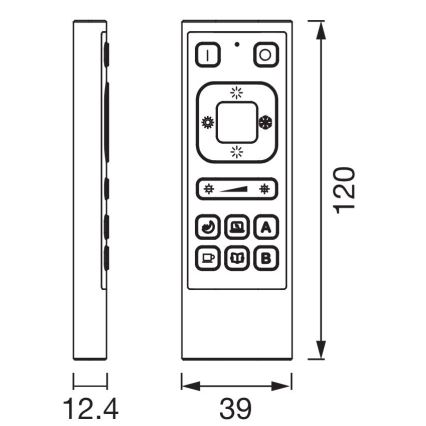 Ledvance - Τηλεχειριστήριο SMART+ Wi-Fi 6600 mAh μαύρο