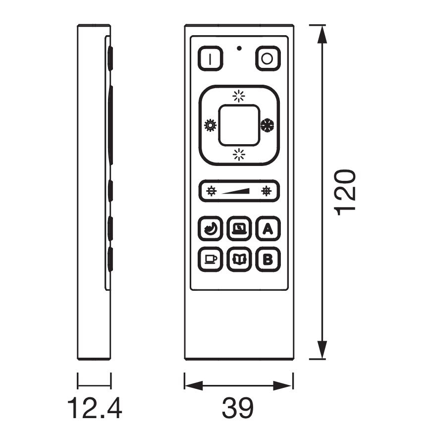 Ledvance - Τηλεχειριστήριο SMART+ Wi-Fi 6600 mAh μαύρο