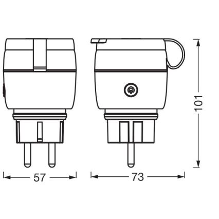 Ledvance - Smart Εξωτερικού χώρου πρίζα SMART+ 3680W/230V/Type F/SCHUKO 16A IP44 μαύρο