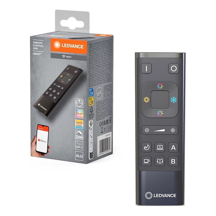 Ledvance - Τηλεχειριστήριο SMART+ Wi-Fi 6600 mAh μαύρο