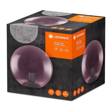 Ledvance - Επιτραπέζια λάμπα BUBBLE 1xE27/40W/230V ροζ