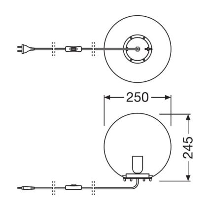 Ledvance - Επιτραπέζια λάμπα BUBBLE 1xE27/40W/230V ροζ