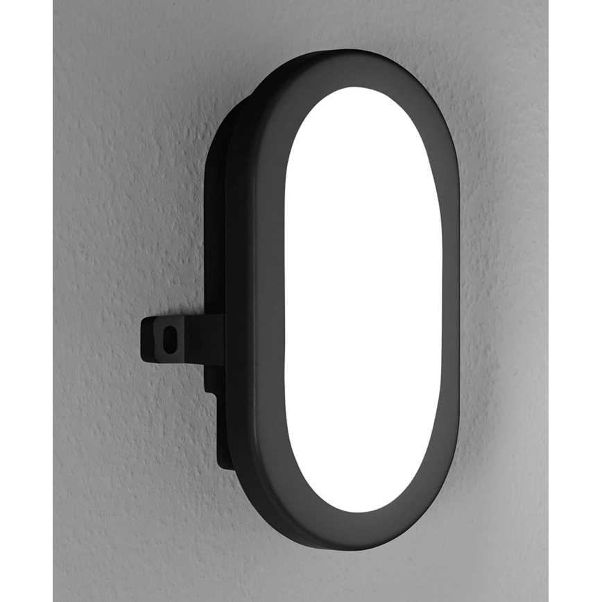 Ledvance - Επιτοίχιο φωτιστικό εξωτερικού χώρου LED BULKHEAD LED/6W/230V IP54 μαύρο