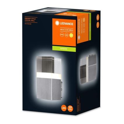 Ledvance - Επιτοίχιο φωτιστικό εξωτερικού χώρου LED CRYSTAL LED/4,5W/230V IP44