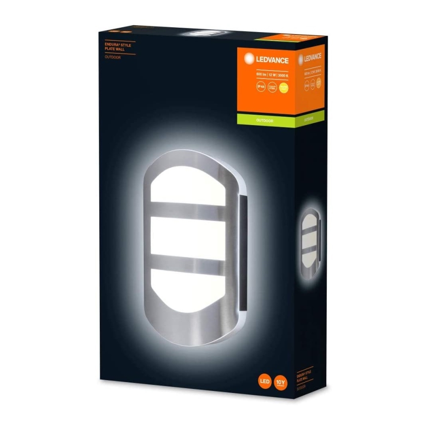 Ledvance - Επιτοίχιο φωτιστικό εξωτερικού χώρου LED PLATE LED/12W/230V IP44