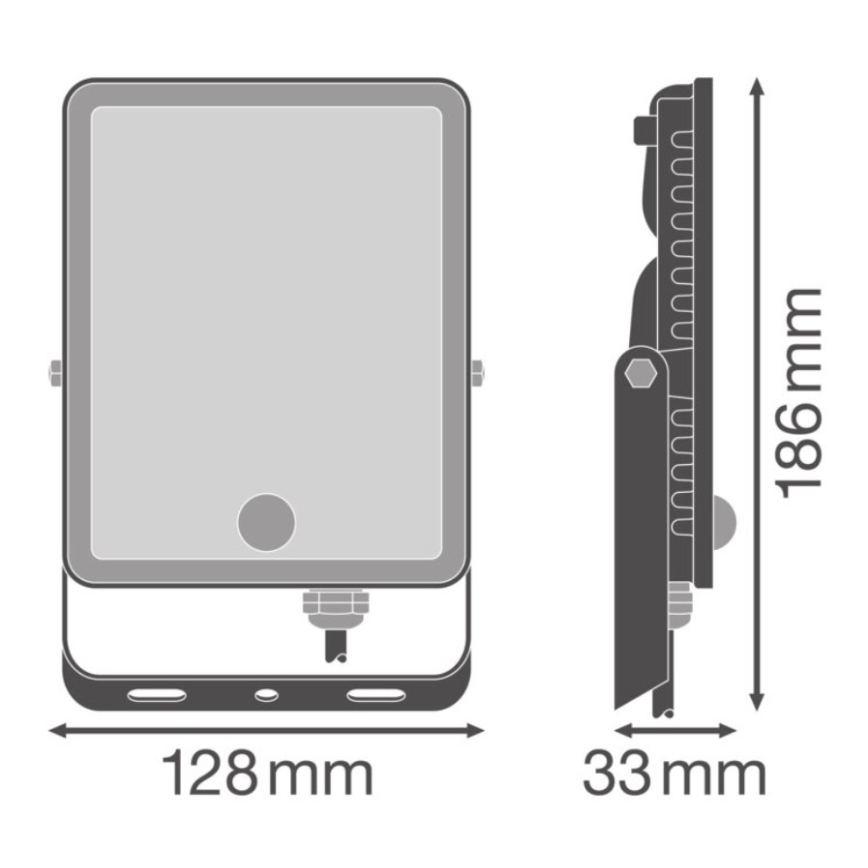 Ledvance - Εξωτερικός επιτοίχιος LED προβολέας με αισθητήρα κίνησης και σούρουπου FLOODLIGHT LED/30W/230V IP65