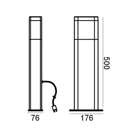 Ledvance - Εξωτερικό φωτιστικό LED ENDURA HYBRID DALLAS LED/4W/12V IP44