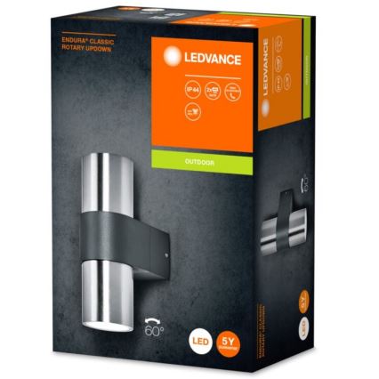 Ledvance - Εξωτερικό επιτοίχιο φωτιστικό ENDURA ROTARY 2xGU10/5W/230V IP44
