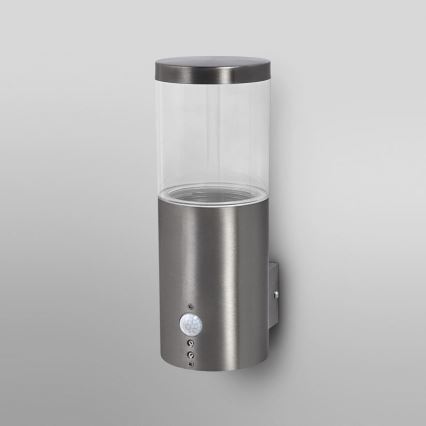 Ledvance - Εξωτερικό επιτοίχιο φωτιστικό με αισθητήρα EBRO 1xE27/20W/230V IP44