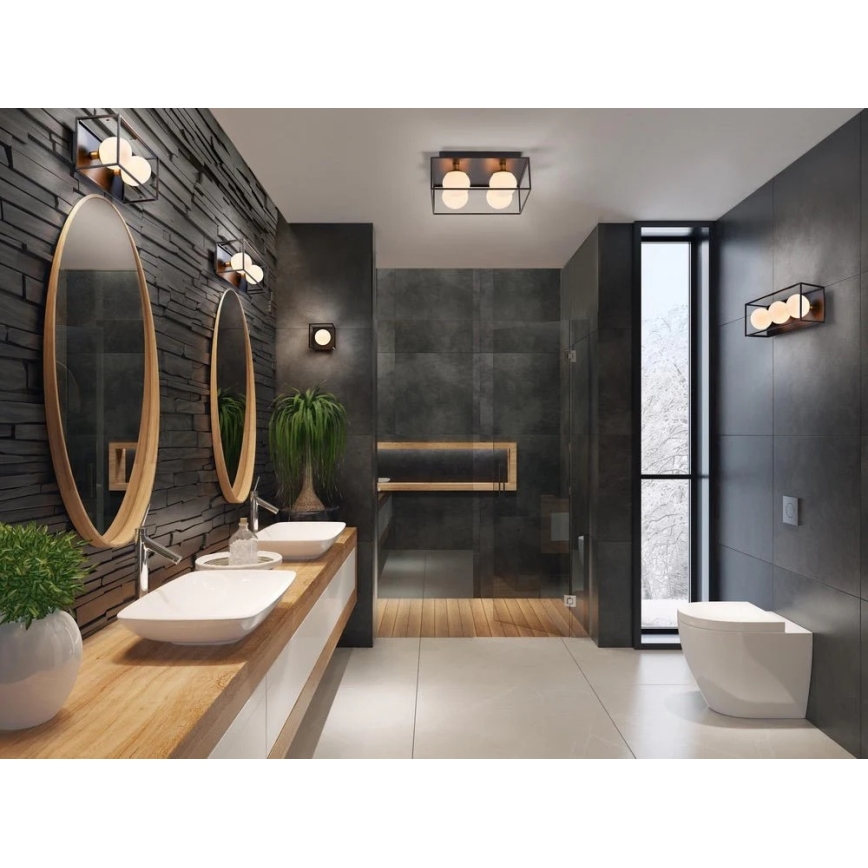 Ledvance - Εξωτερικό επιτοίχιο φωτιστικό DECOR SQUARE 3xG9/28W/230V IP44