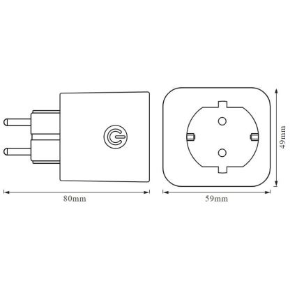 Ledvance - Έξυπνη πρίζα SCHUKO SMART+ EU Wi-Fi