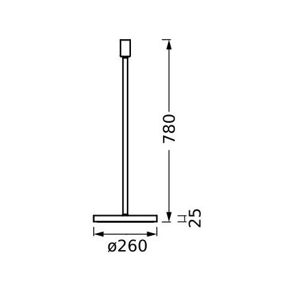 Ledvance - Βάση λάμπας DECOR STICK 1xE27/40W/230V ανθρακί